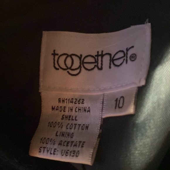 TOGETHER Dark Teal  Velvet short Jacket/ Blazer Military Style - Picture 8 of 9